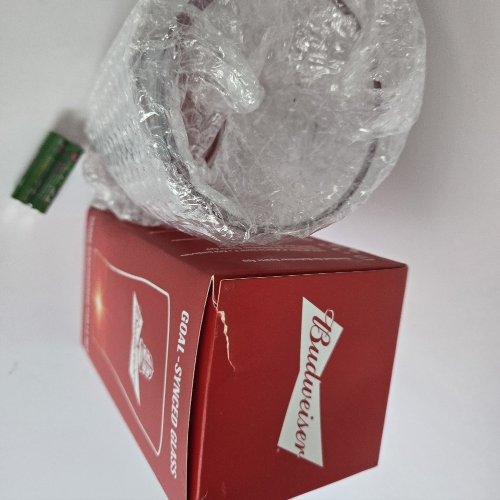 ADVERTISING BUDWEISER BEER & JETS HOCKEY DRINKING GLASS - Picture 4 of 9